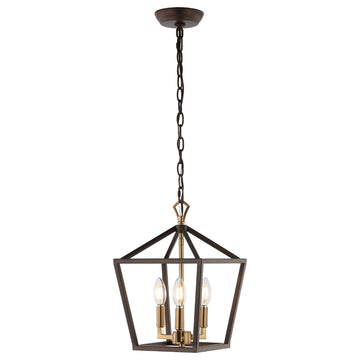 Iris 10" Iron Classic Modern Lantern LED Pendant - JONATHAN Y